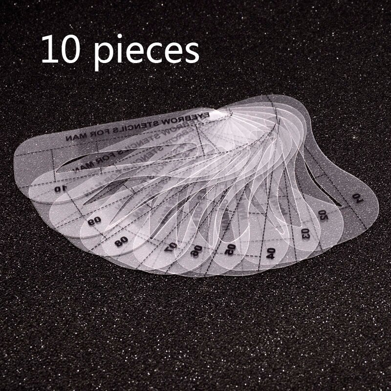 10 pièces classique homme sourcils pochoirs homme sourcil modèle maquillage cosmétiques outil dessin Guide carte Cool Style