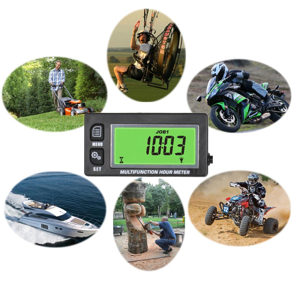 Inductive Temperature TEMP METER Thermometer Tach/Hour Meter for motorcycle snowmobile ATV RL-HM028A
