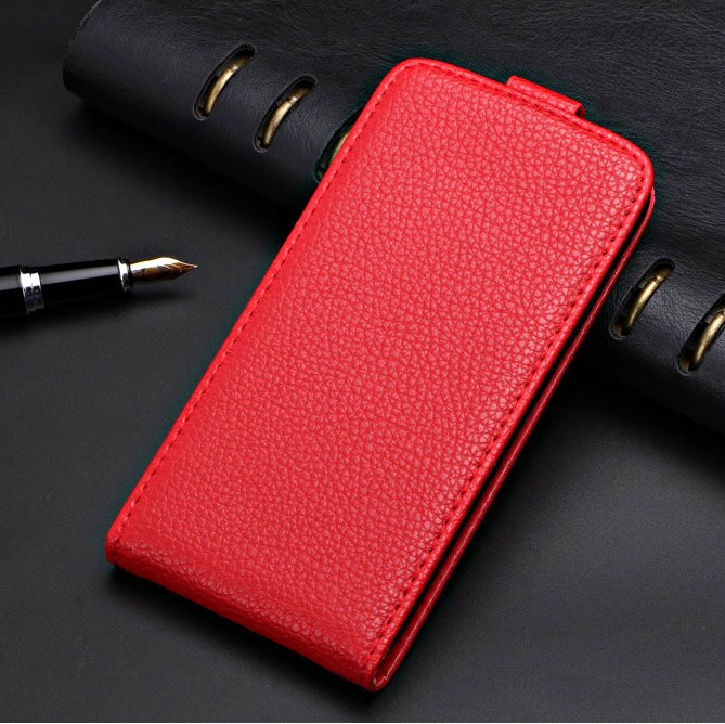 Caso de couro Da Aleta Do Vintage Para O Samsung Galaxy J1 (2016) Tampa saco do telefone Bonito Liso Fundas J120: Red lizi