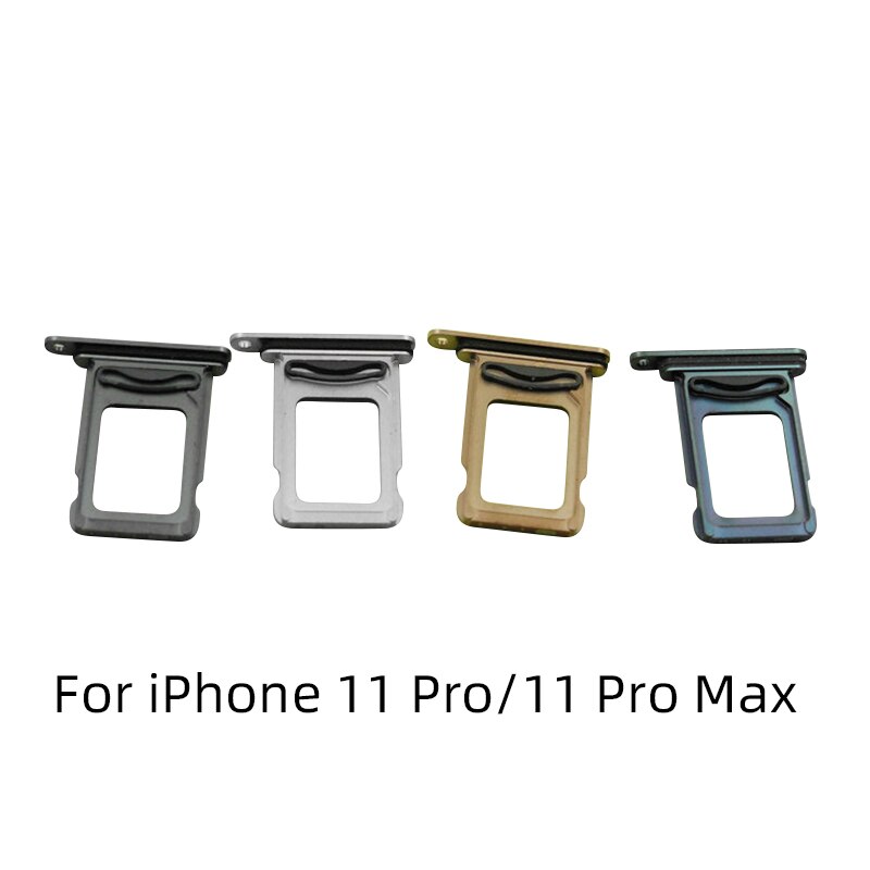 10pcs SIM Card Holder Slot Tray Container Adapter Replacement Part For iPhone 11 Pro Max Single Replace Waterproof SIM Card Tray