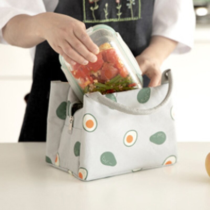 Print Cartoon Leuke Lunch Tas Voedsel Picknick Lunch Box Bag Cooler Draagbare Functionele Geïsoleerde Lunch Tas Thermische Tote Bolsa Termica