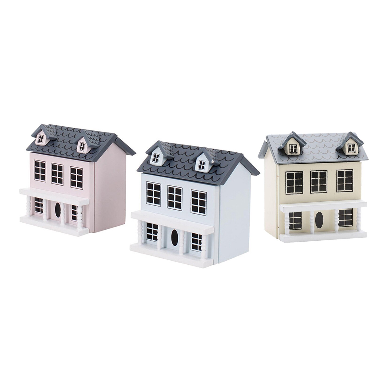 1/12 Scale Dollhouse Miniature Furniture Ornaments Wooden Villa Small House Craft Landscape DIY Decoration Accessories