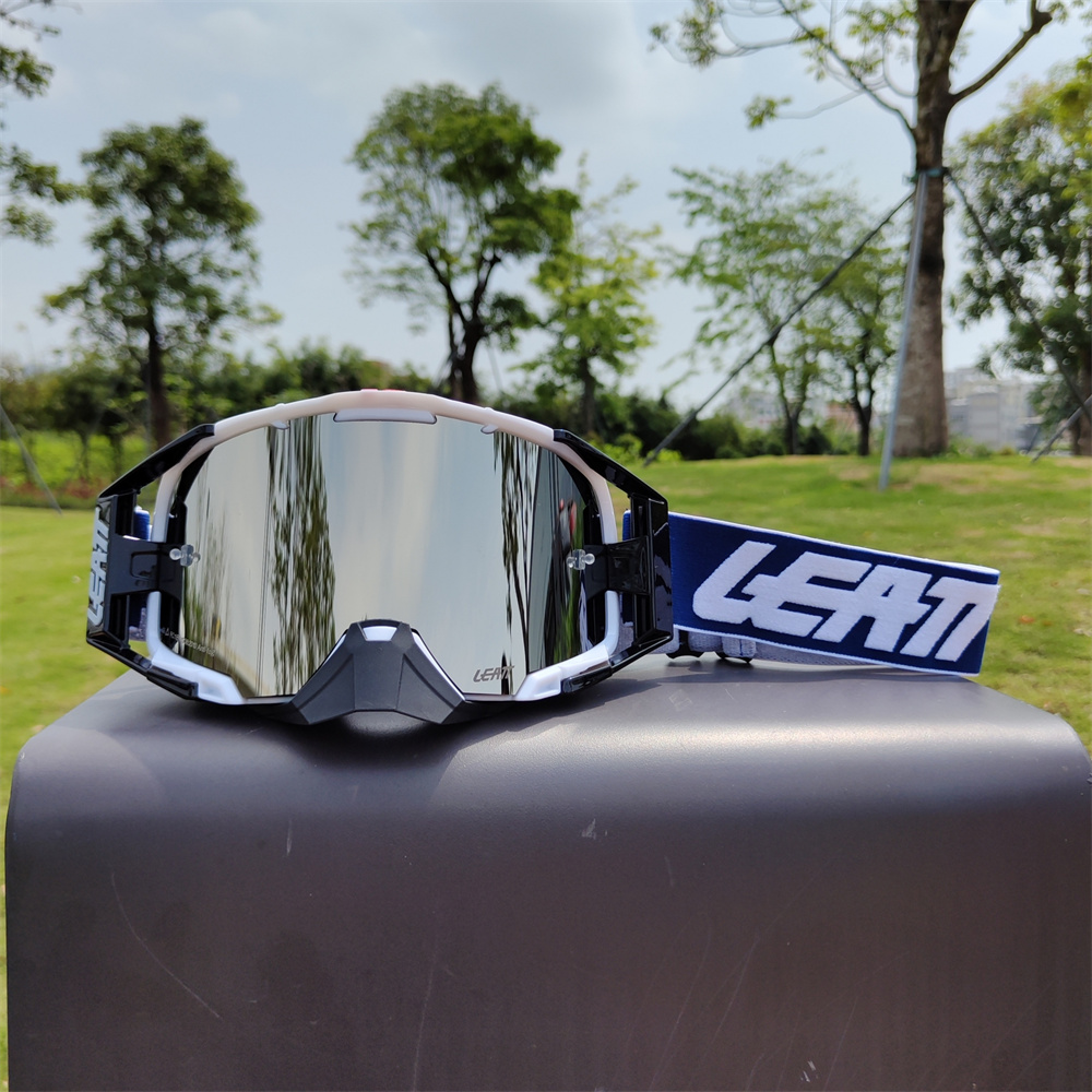 LEATT Velocity 6.5 Motocross Goggles Double Layers Anti Fog Motorcycle Goggle Outdoor Sport Skiing Glasses MTB Downhill Eyewear: Dark Grey