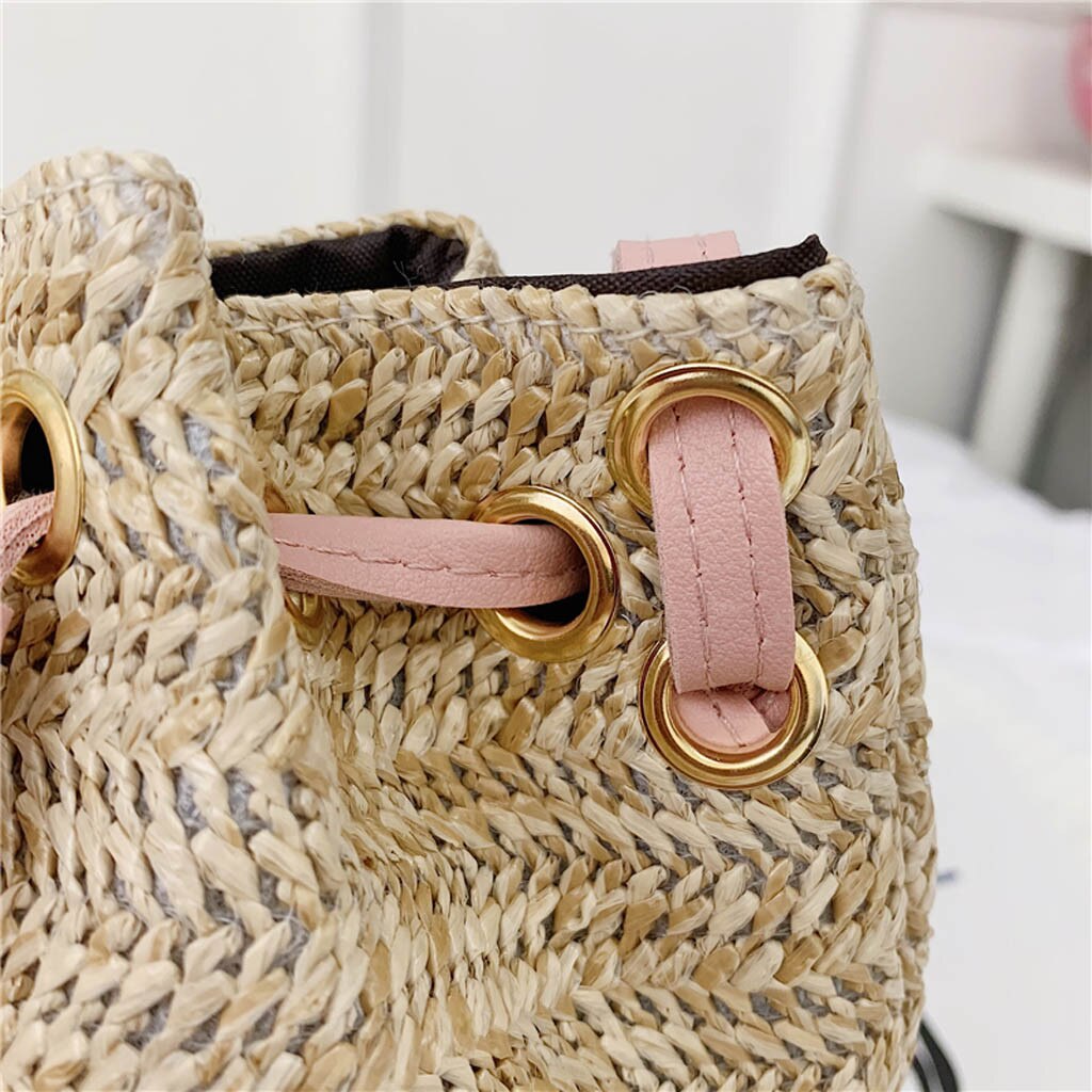 Vrouwen Schoudertas Geweven Rotan Tas Mode Dame Literaire Stro Kwastje Emmer Wilde Schouder Messenger Bags Bolsa Feminina