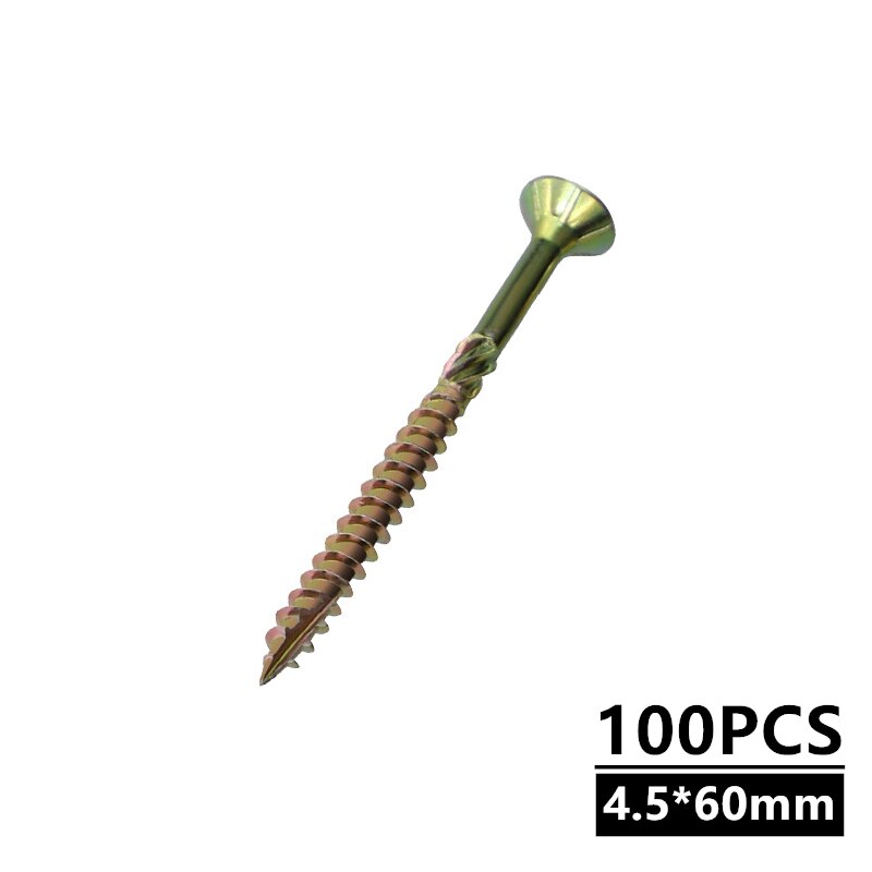 100PCS Galvanized Woodworking Screw T25 Torx Self-Tapping Screw Deck Screw/ Wood Screw/ Binding Screw 35/45/60/80MM: 3