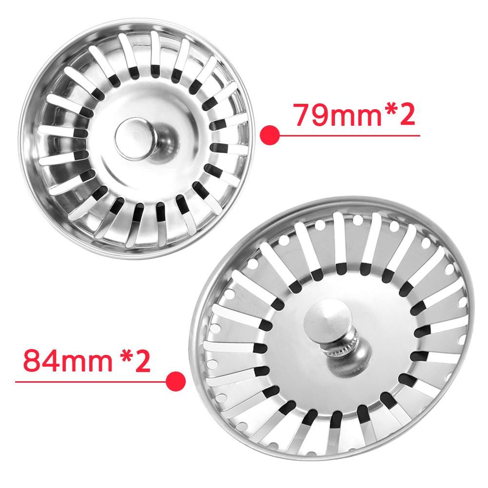 Gootsteenzeefje Plug Aanrecht Afval Zeef Rvs Zeef Plug voor Keuken/Badkamer voor UK Wastafels 79-81-84mm