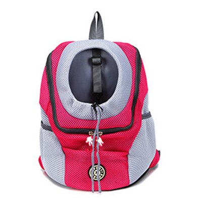 Dog Carrier Backpack Prepack Shoulder Bag Breathable Net Small Dog Outdoor Travel Bag Shoulder Bag Chihuahua Pug Pet Supplies: pink / S 30x34x16cm