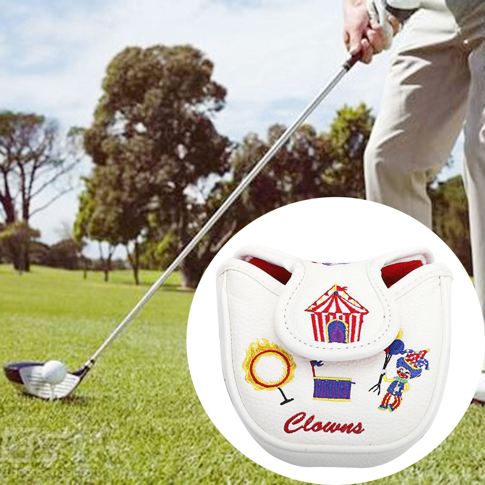 Housse de Putter de Golf, fermeture magnétique Portable, imperméable, protège-tête pour le sport: Style 3 Black