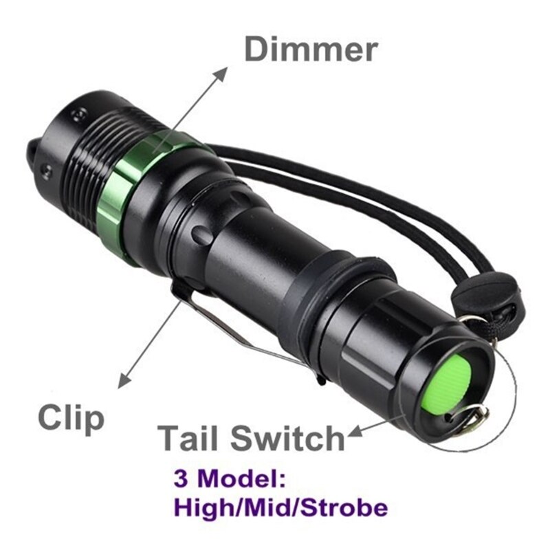 1 Pc Safety LED Flashlight Red Flashing Mode Signal Wand Rechargeable Flashlight 1XCE