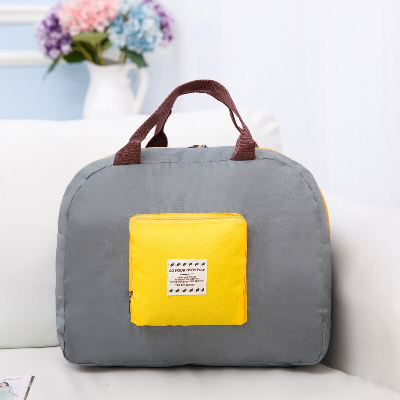 Duffel bag bolsa de aeronave coreana, bolsa de náilon portátil para armazenamento de um ombro, à prova d&#39;água e grande capacidade de viagem: gray