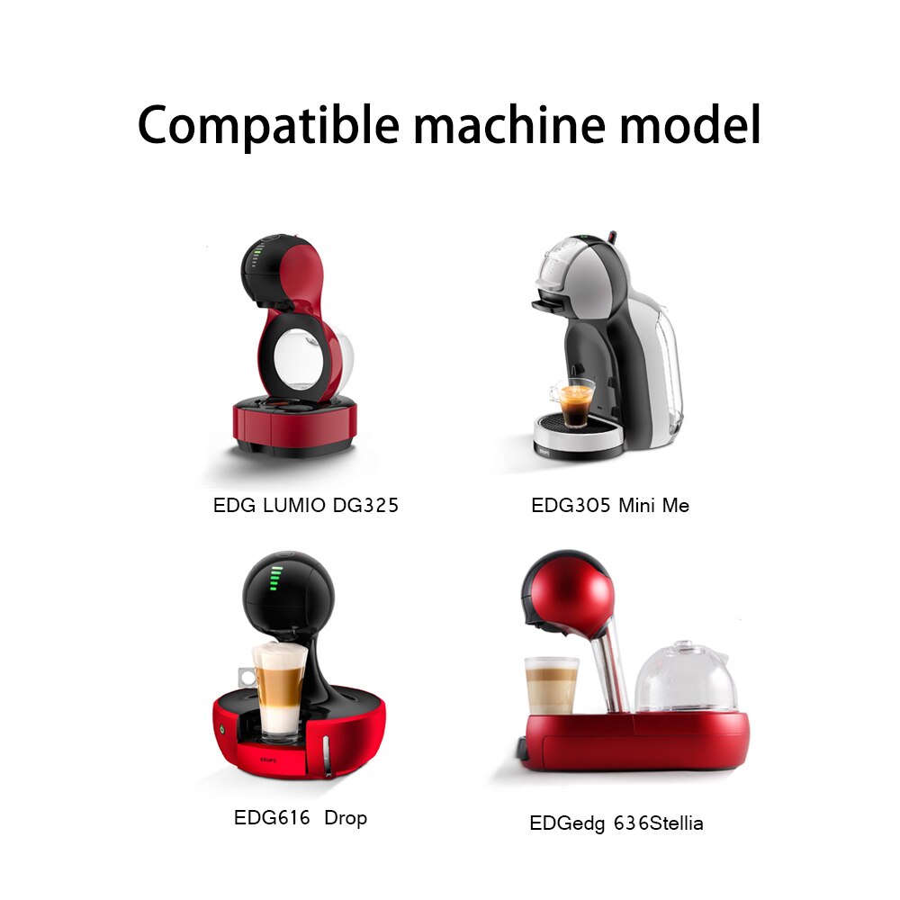Stainless Steel Fillable Coffee Capsules Reusable Coffee Capsule Cup Filter Set with DOLCE GUSTO EDG Lumio Series Coffee Machine