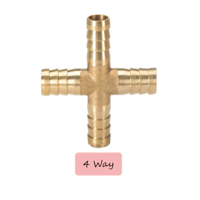 1 pcs 4mm-19mm Brass Fitting Coppers Pagoda Connector Pipe Fittings 2 3 4 Way Straight/L/Tee/Y/Cross For Gas/Water Tube: WHITE / 1/8"