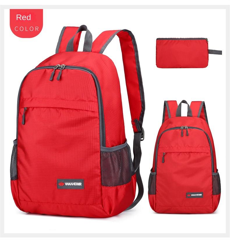 Mochila de deportes al aire libre para mujer, morral de viaje impermeable de gran capacidad para niñas, mochilas escolares casuales simples, verano 2022: Red