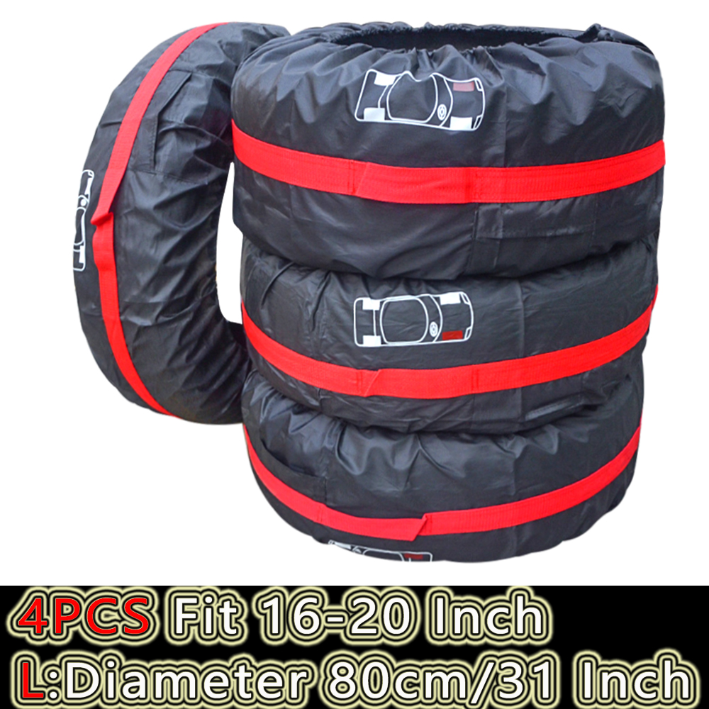 4 Teile/los Auto Reserverad Abdeckung Auto Rad Reifen Lagerung Taschen Staubdicht Schutzhülle Auto Styling Fahrzeug Reifen Zubehör: Elfenbein
