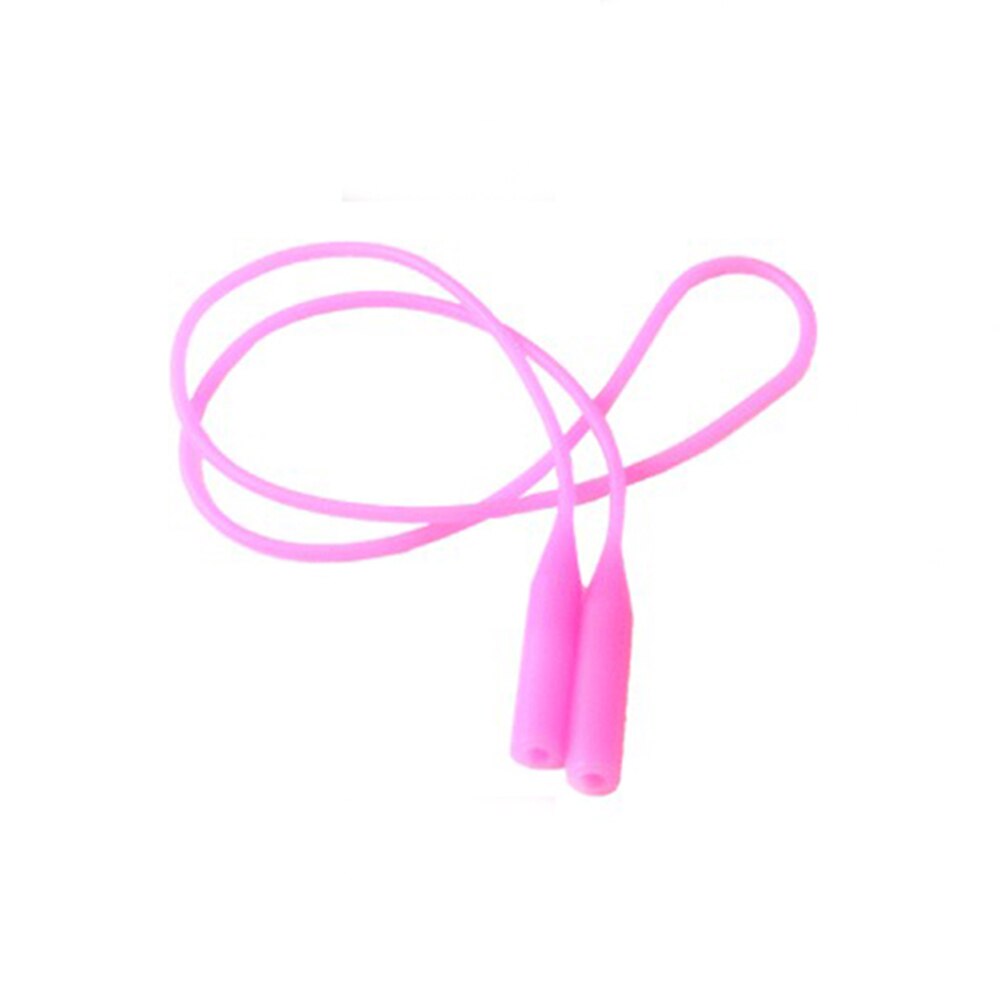 1 Pc Candy Color Elastic Silicone Eyeglasses Straps Sunglasses Chain Sports Anti-Slip String Glasses Ropes Band Cord Holder: rose red