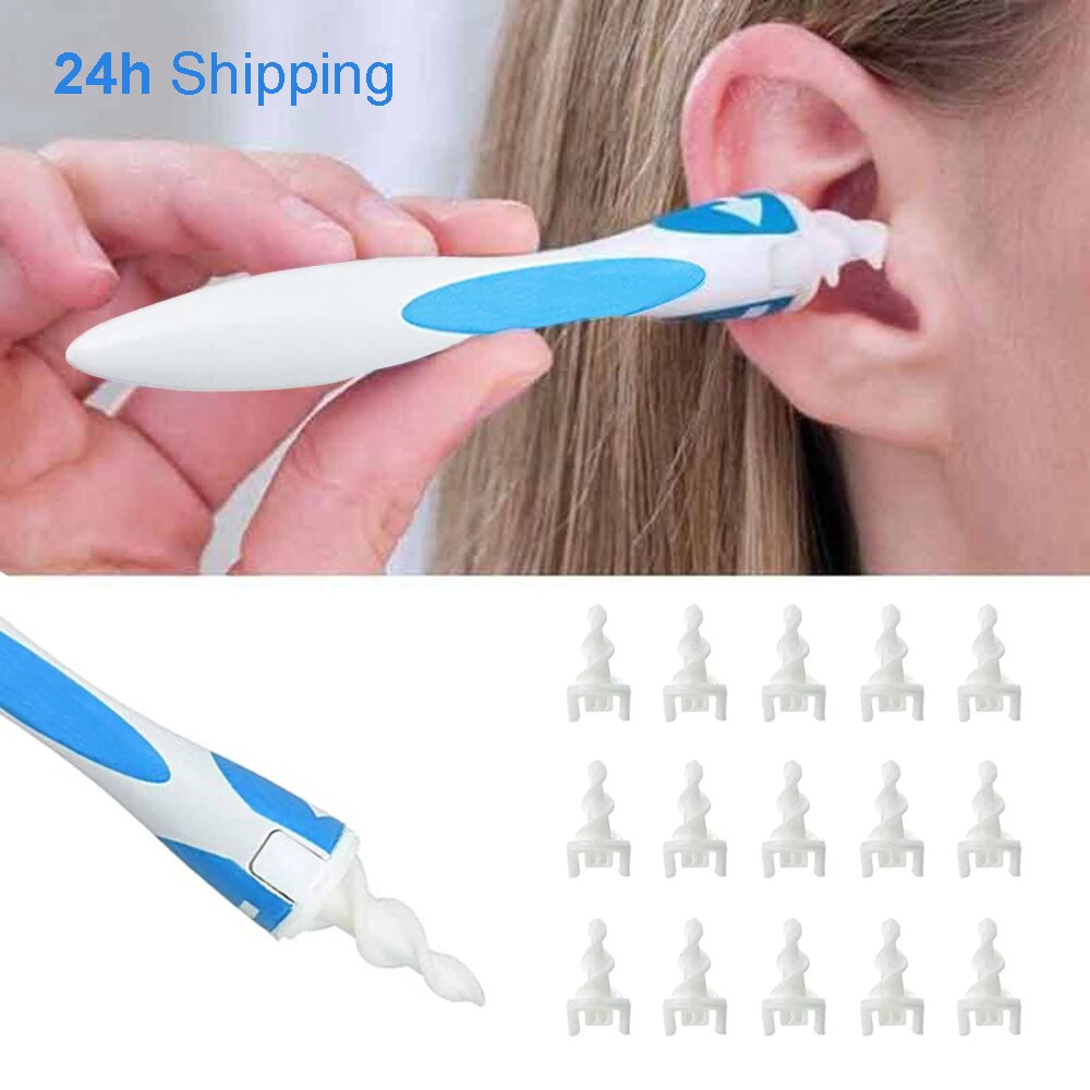 Ensemble d&#39;outils de soins auriculaires en Silicone, 16 pièces, soins infirmiers, spirale douce, outil de santé, nettoyage de la cire d&#39;oreille, outil d&#39;élimination de la cire d&#39;oreille
