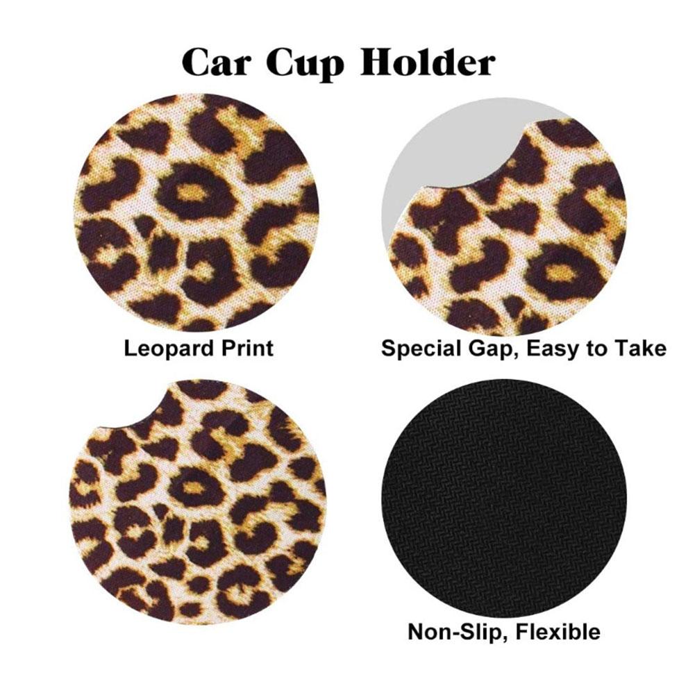 Auto stuurwiel hoes set waterdicht antislip duurzaam luipaardprint auto wiel beschermer met sleutelhanger grip hoes universeel