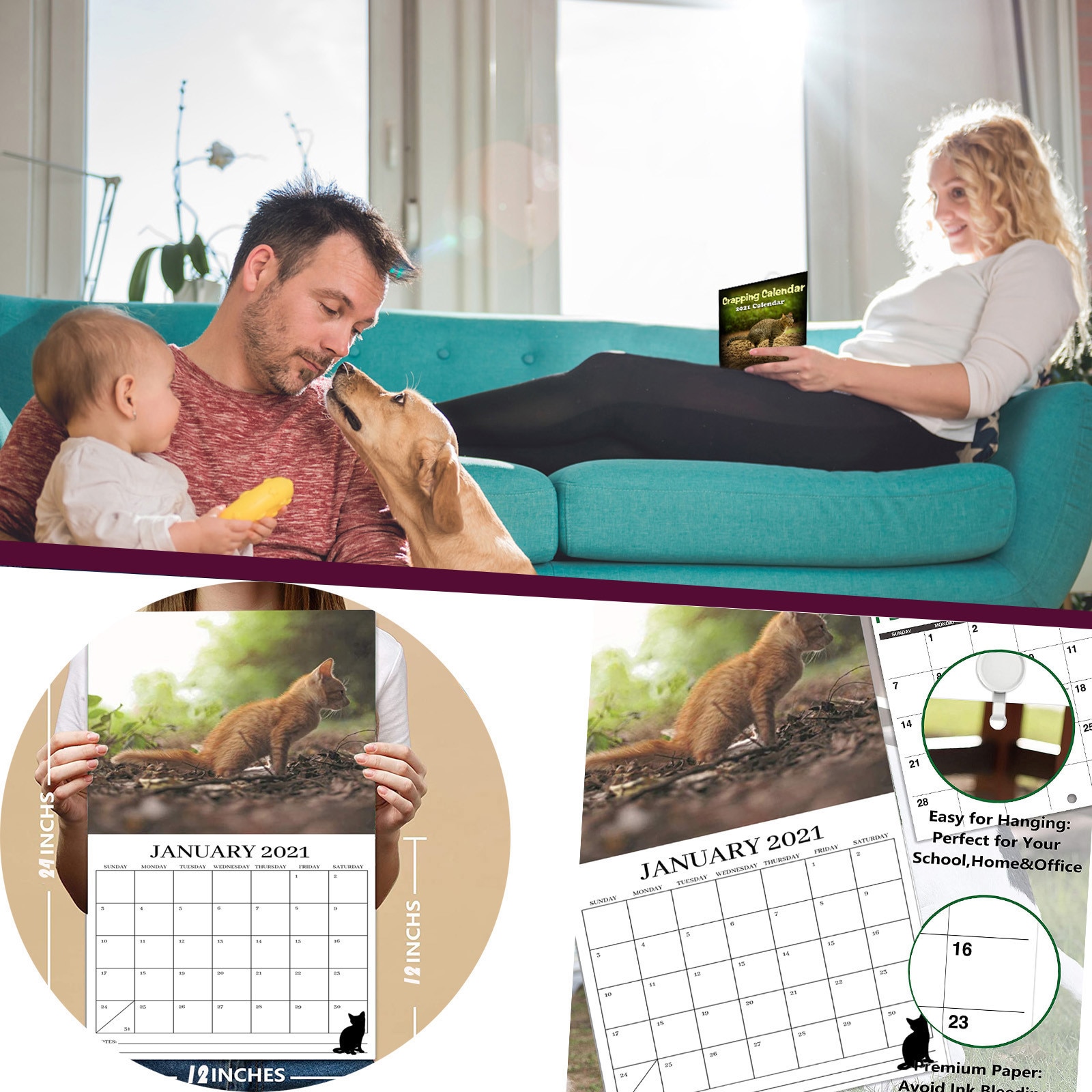 CALENDAR for Cat Lovers, Crazy Cat Lady, Animal Lo... Grandado