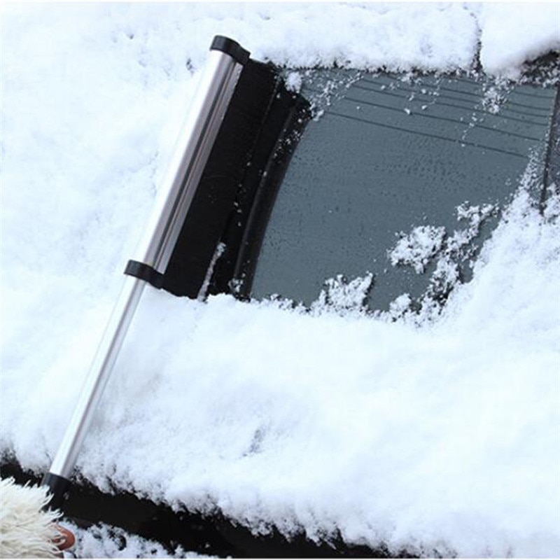 Bil sne skovl aluminiumslegering udtrækkelig sne børste sne fjern værktøj til vinter automobilkøretøj universal