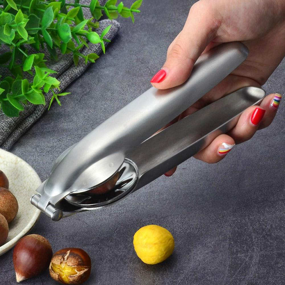 Stainless Steel 2 in 1 Quick Chestnut Clip Walnut Pliers Metal NutCracker Sheller Nut Opener Kitchen Tools Cutter Gadgets