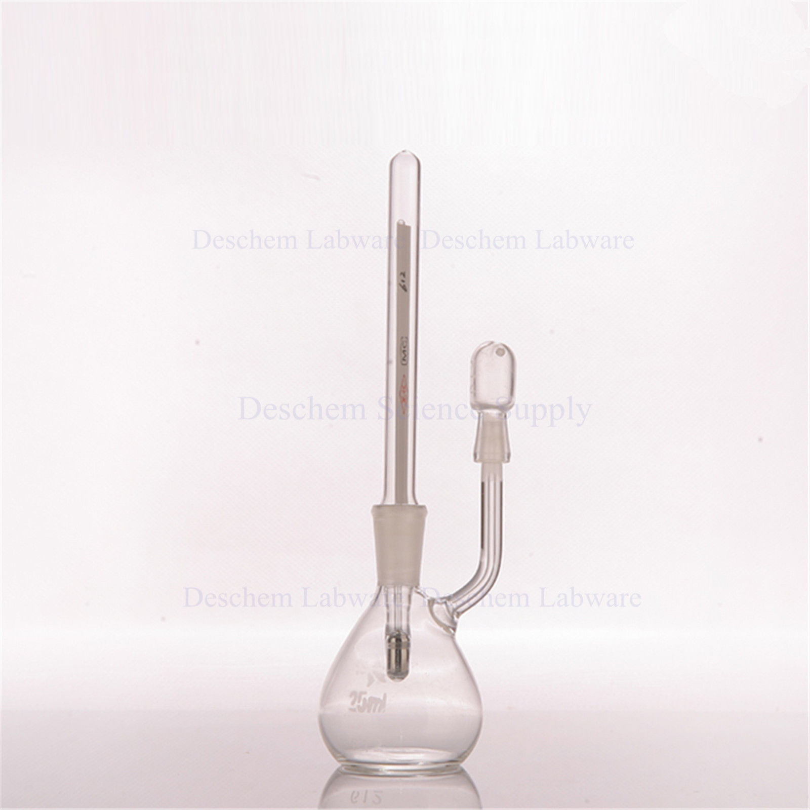 50ml Specific Gravity Bottle With Thermometer Lab Chemistry Glassware