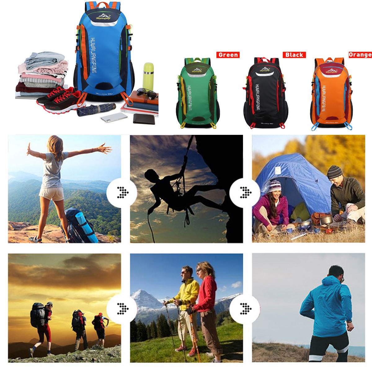 20L Outdoor Sports Mountaineering Backpack Camping Hiking Trekking Rucksack Travel Waterproof Cover Bike Bags for Women Men