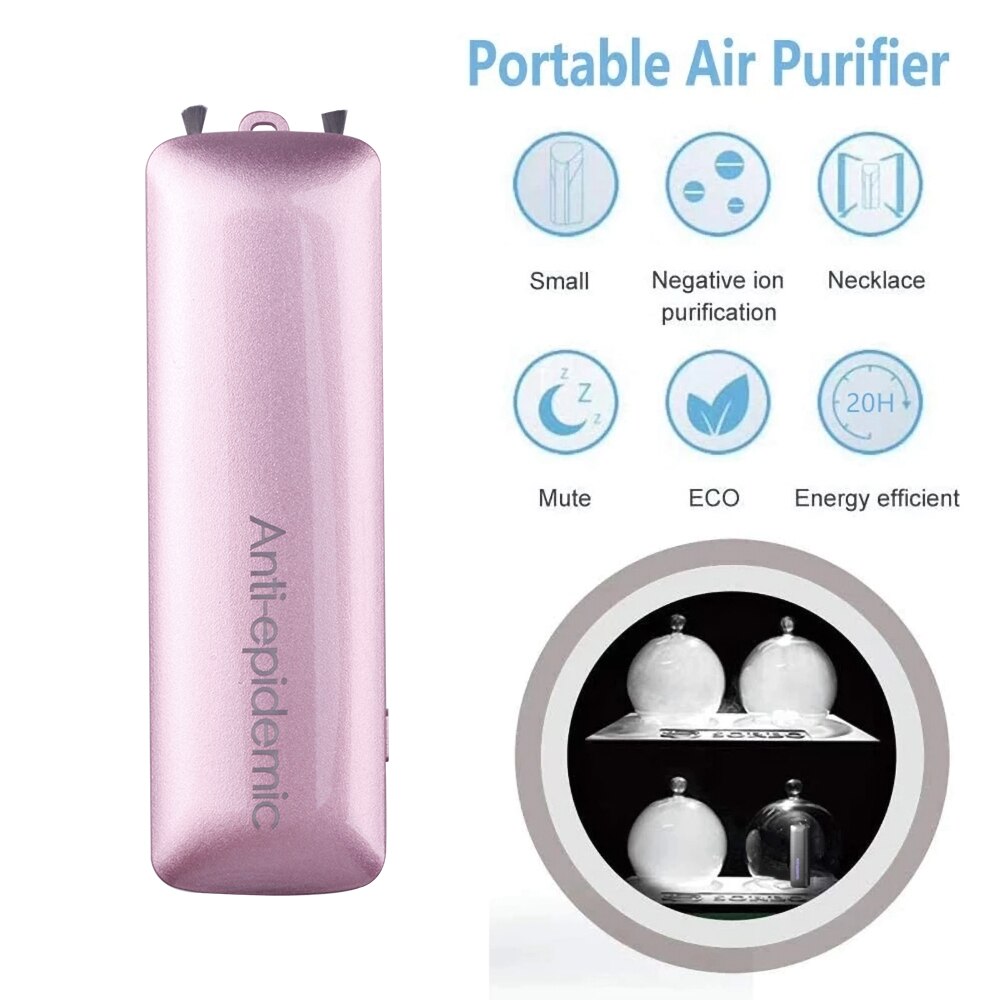 USB Portable Portable purificateur d'air personnel Mini Air collier négatif Ion assainisseur d'air pas de rayonnement à faible bruit pour adultes enfant