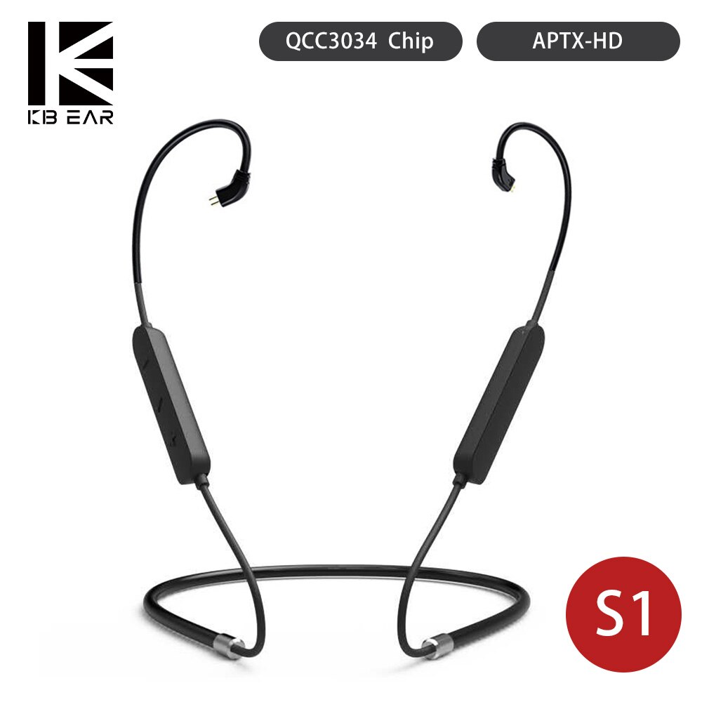 AK KBEAR S1 Bluetooth 5.0 Sports Bluetooth Upgrade Cable Wireless Headset Mate for KBEAR KS2 KB04 KB06 TRI I3