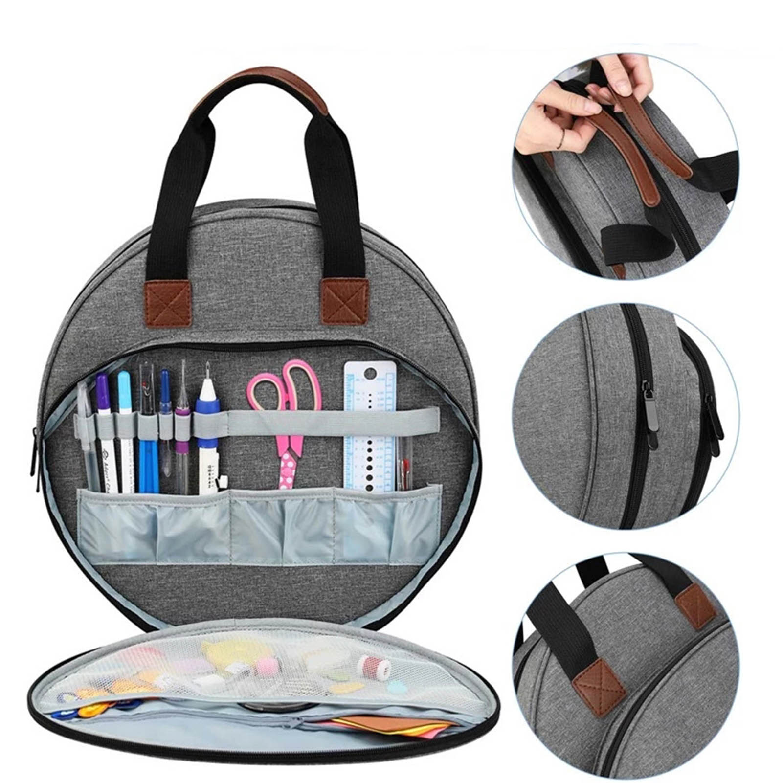 Portable Embroidery Tool Storage Bag Cross Stitch Set Storage Durable Bag Crochet Yarn Storage Bag