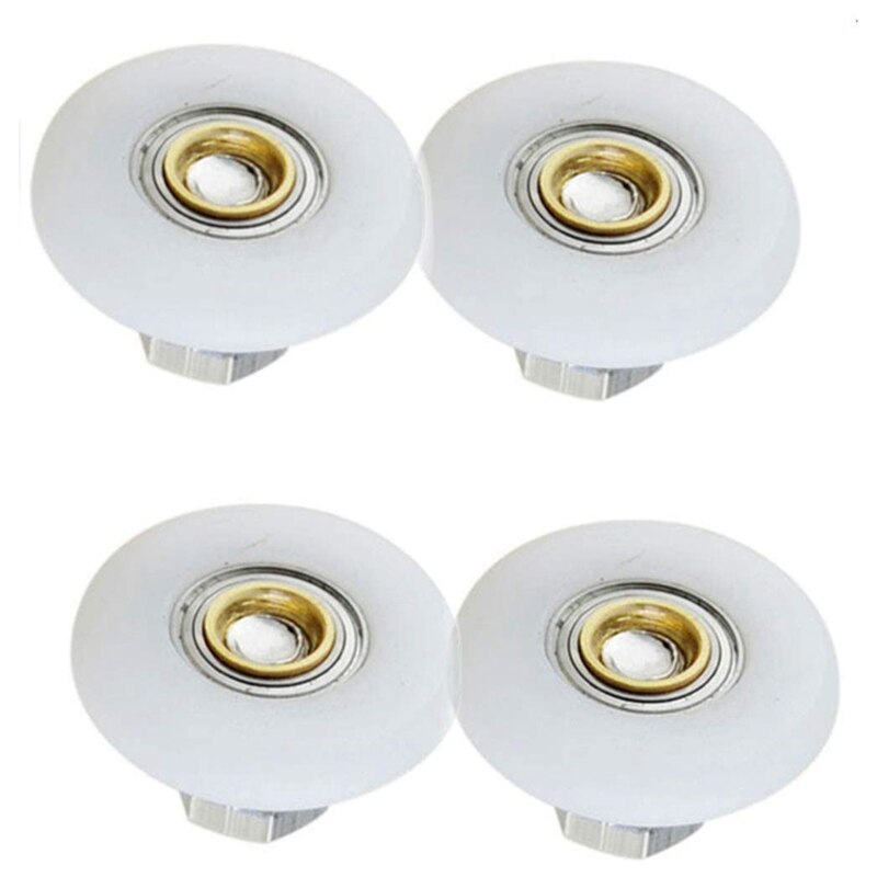 4Pcs Shower Door Rollers Replacement 7/8 inch Bathroom Pan Glass Sliding Door Pulleys Sliding Door Rollers 23mm CNIM