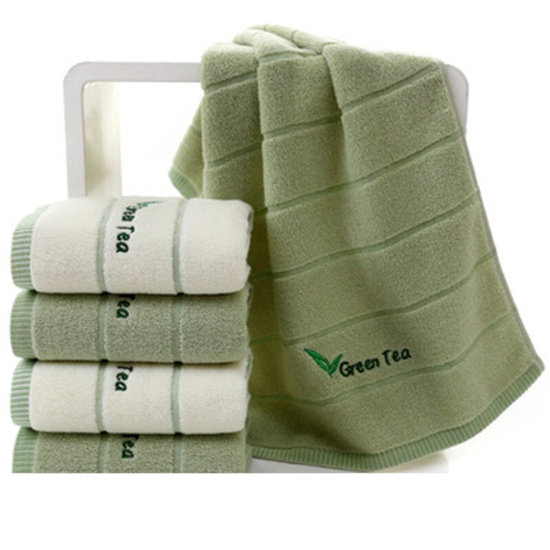 2pcs 34*73cm Bath Towels Super Soft Striped Embroidery Cotton for Adults Shower Home Face Hand Clean Bathroom Travel Towel