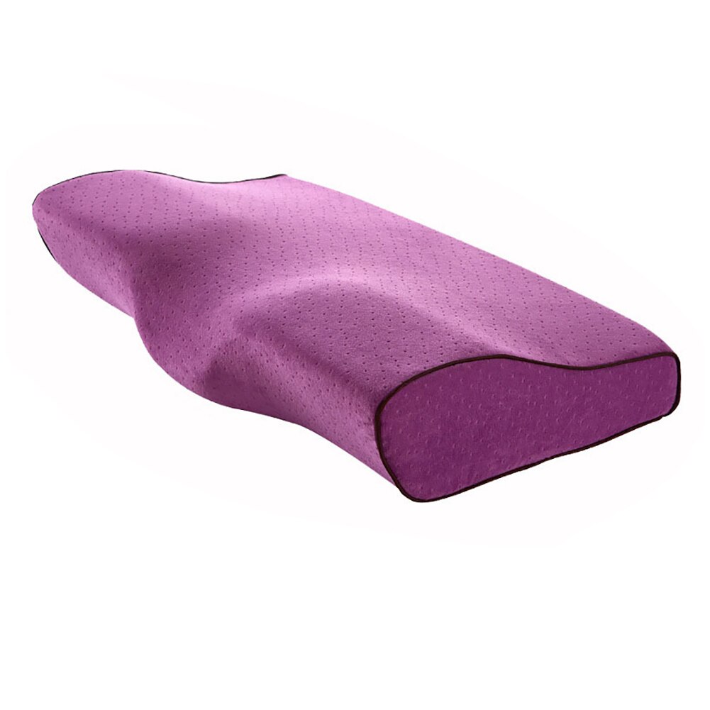 Orthopedische Memory Foam Nekkussen Voor Nekpijn Cervicale Bescherming Kussens Memory Kussens Relax Cervicale Gezondheidszorg Kussens: Purple