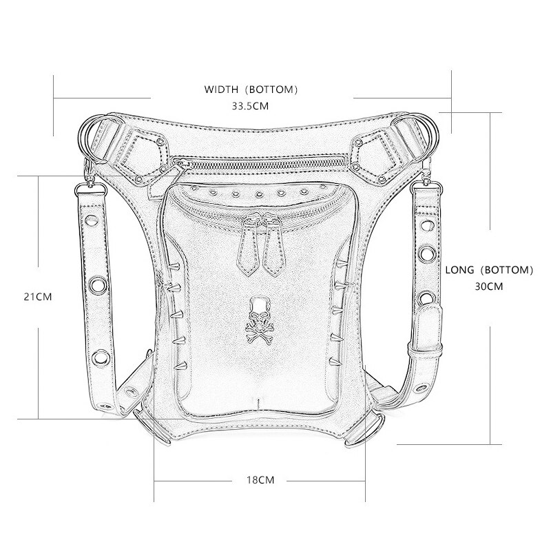 Bolsos Steampunk para pierna y cintura, bolsos de piel para motocicleta, para hombre y mujer, estilo victoriano, bolsas para cadera y cinturón, bolsas de mensajero