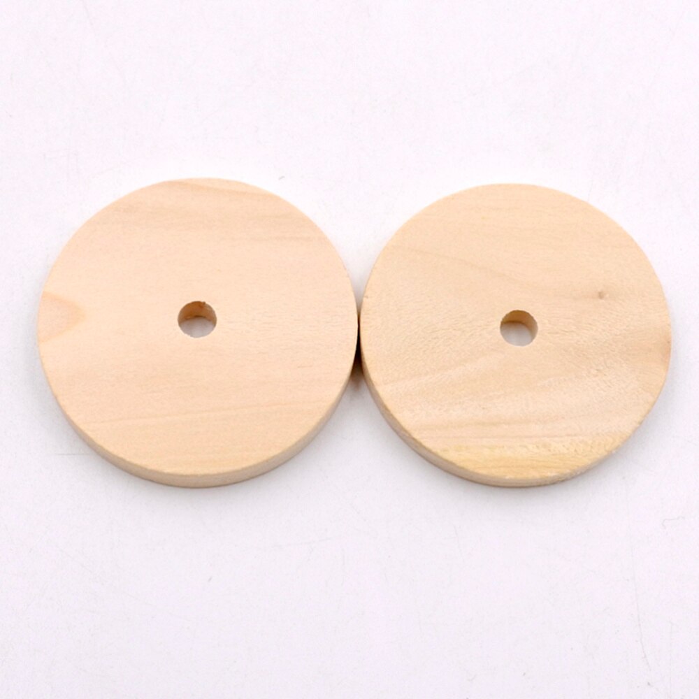 1 Pack/50 Stuks 40Mm Ronde Houten Stukken Dikker Hout Ronde Stukken Effen Ronde Houten Stukken Voor Versiering thuis Dagelijks Gebruik