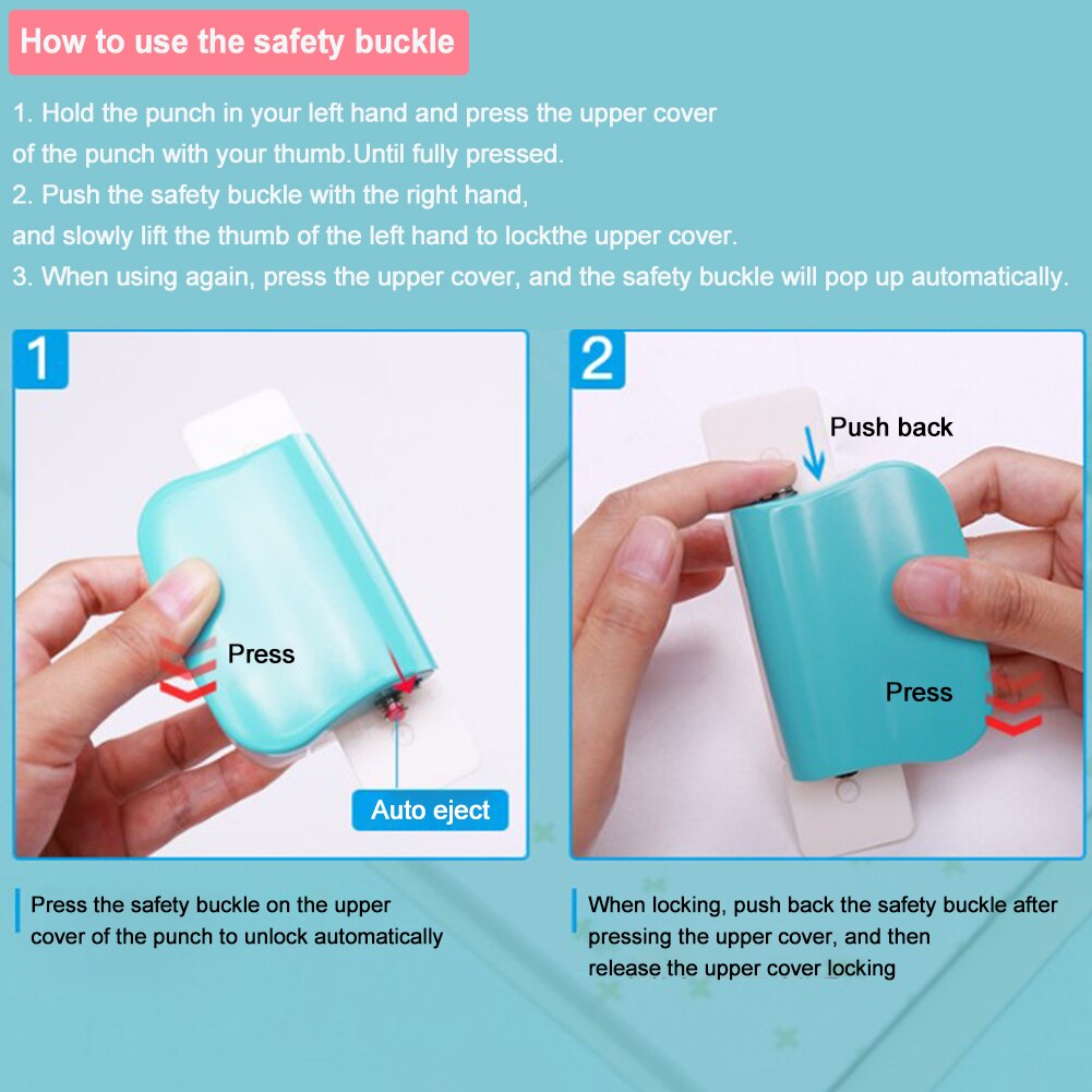 Paper Puncher Metal Notebook School 5 Sheet Capacity 6 Hole DIY Handheld For A4 A5 B5 Portable Home Office Planner Scrapbook