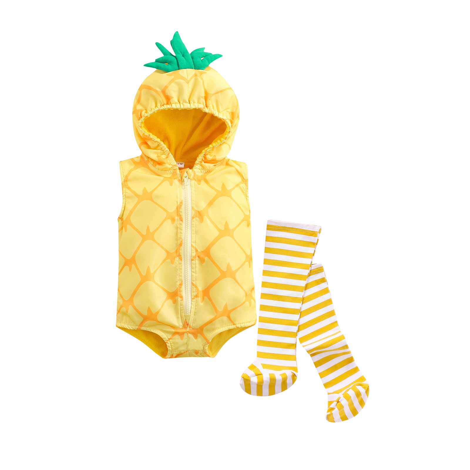 Ma &amp; Baby-Mono de piña para bebés de 0 a 24 meses, ropa de de cumpleaños con calentadores de piernas, disfraz de bebé