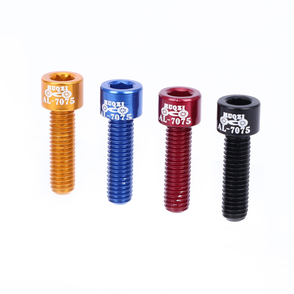 4 stks/set 7075 Aluminium M5 * 17 MM Fiets Stuurpen Schroeven Bolt Bergweg Vouwfiets Handvat Riser schroef