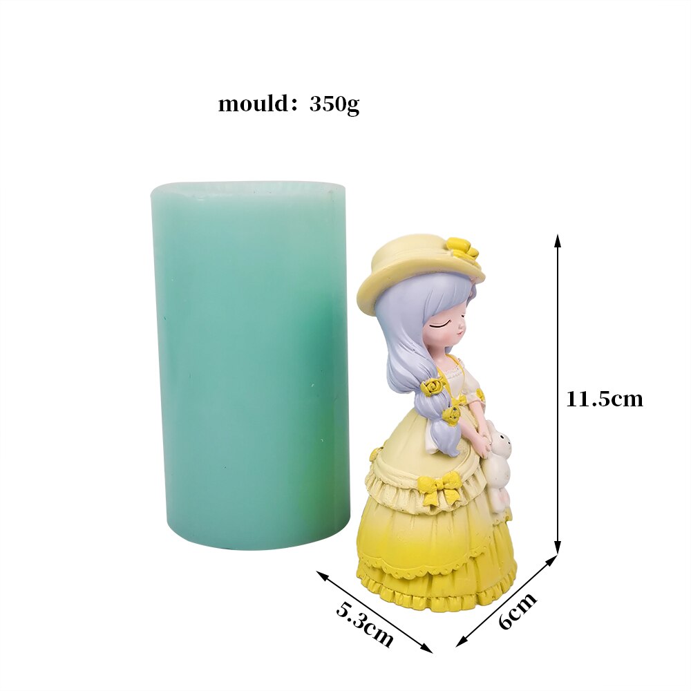 3D Angle Girl Human Body Forms For Candle Silicone Mold Fondant Cake Plaster Aroma DIY Handmade Household Decoration Craft Tool: TS0254