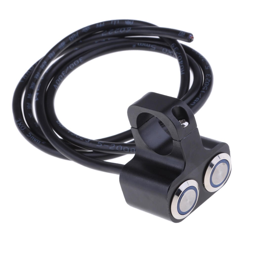 12V Motorcycle Handlebar Grip Headlight Switch Dual Push Button On/Off