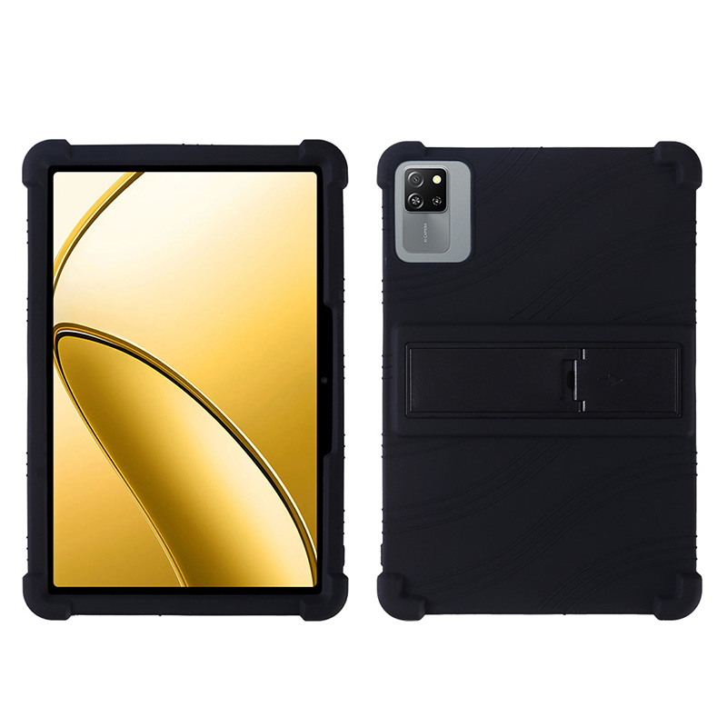 Case for Blackview Tab 60 WiFi Tablet, Kids Friendly Soft Silicone Adjustable Stand Cover for Blackview Tab60 Pro Kids 10.1inch: black