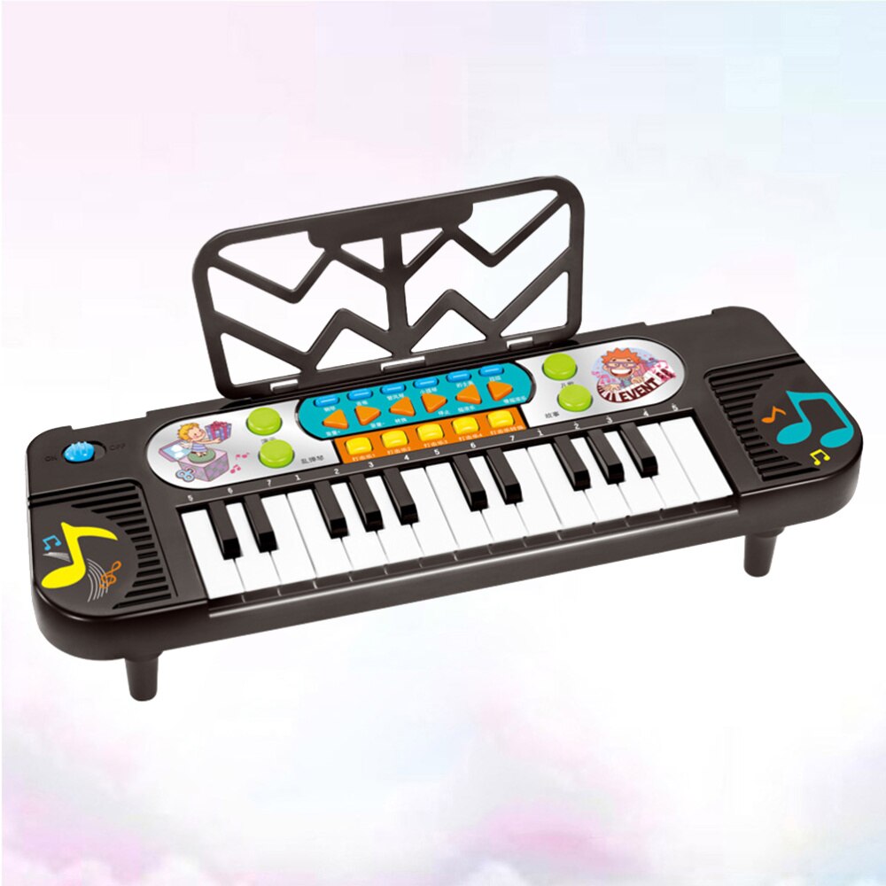 1pc Children Electronic Keyboard Piano Multi-function Display Piano Early Educational Instrument for Boys(Black): Default Title