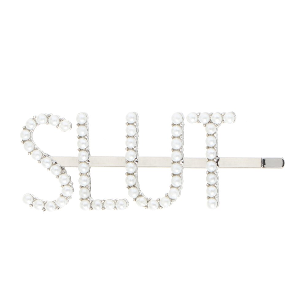 Letter Word Rhinestone Crystal Hairpin Hairgrip Hairclips Hair Clip Grip Pin Barrette Ornament Hair Accessories: 34