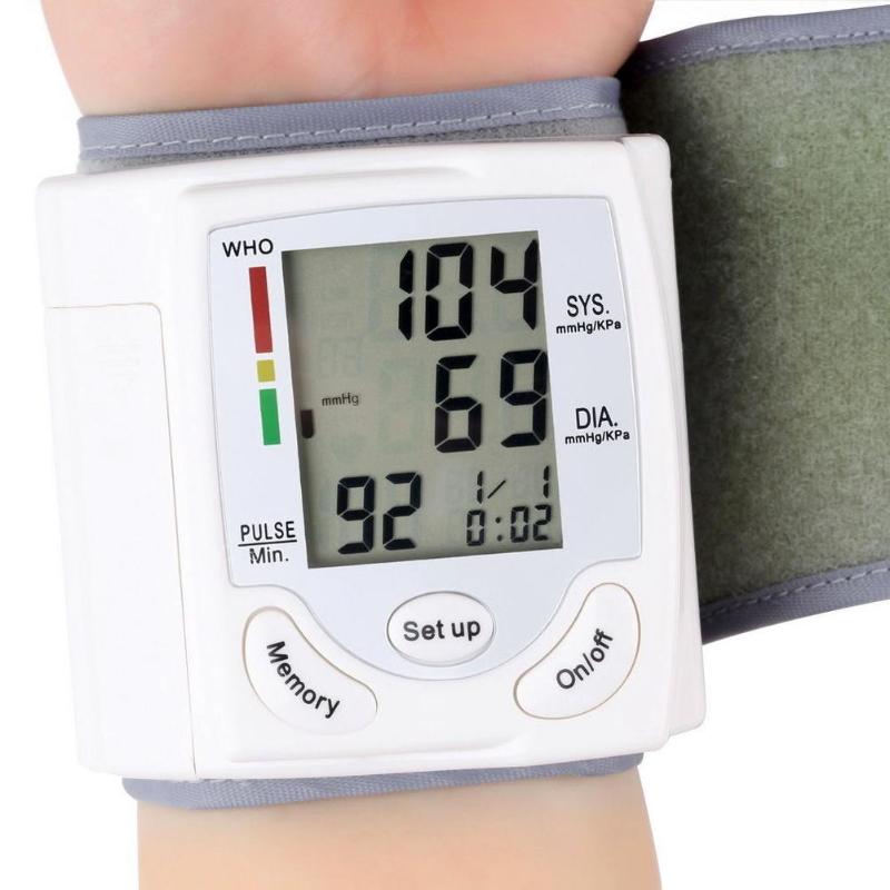 Tensiómetro Digital automático LCD manguito esfigmomanómetro muñeca electrónica Monitor de presión equipo médico