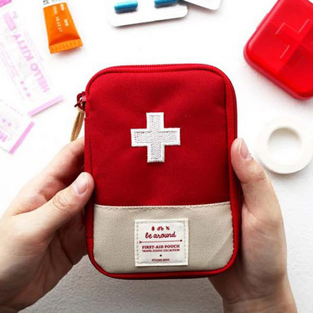 Leuke Mini Draagbare Geneeskunde Tas Ehbo-kit Medische Emergency Kits Organisator Outdoor Huishoudelijke Geneeskunde Pil Opbergtas