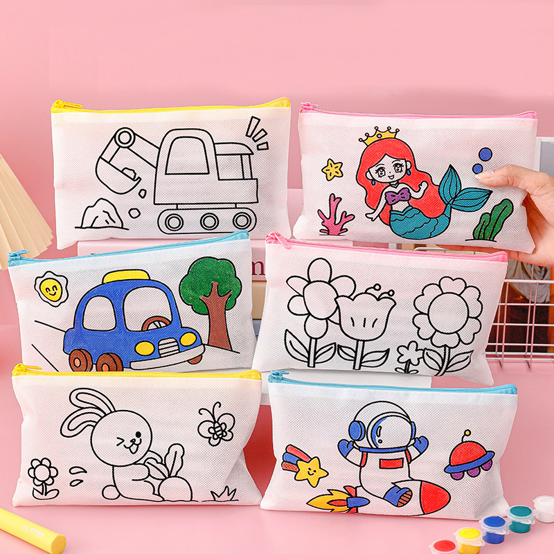 6 stk. tegneseriemaleri, graffiti, penalhus, gør-det-selv kunstlegetøj til børn, fødselsdagsfestgaver, pinata-fyld, tilbage-til-skolen-præmier: Default Title