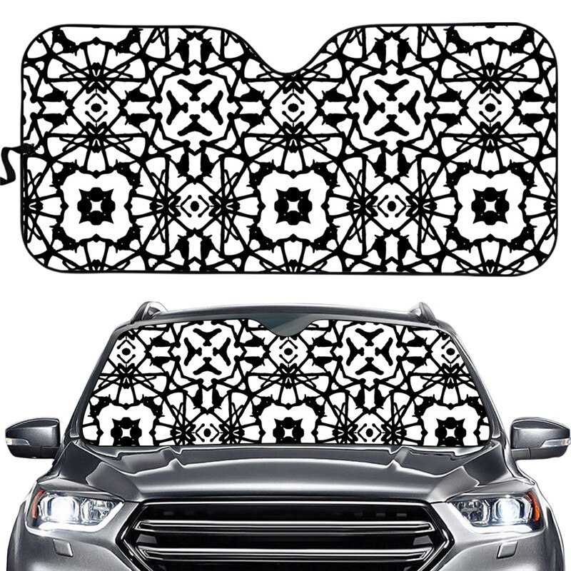 Hoho Art Pasiley Fold-up Sunshade for Windshields Anti UV Heat Protection Foldable Gloss Sunshades Car Sun Shade: BBD0088HC.