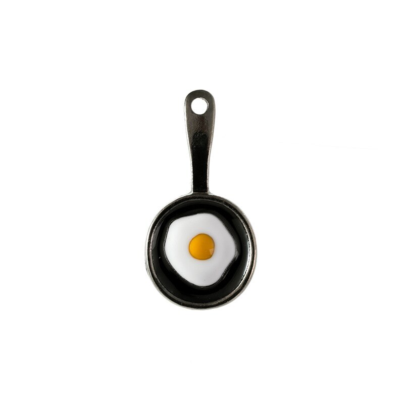 Chef Brooch Fried Egg Frying Pan Tableware Kitchen Knife and Fork Personality Brooch: Frying pan