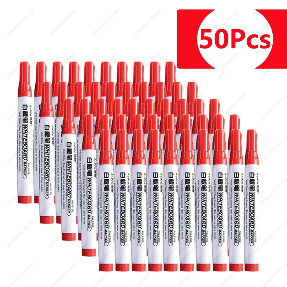 100-1pcs Erasable Whiteboard Marker Pen Teaching Chalk Blackboard Marker for Ceramics Glass Office School Art Stationery: light green
