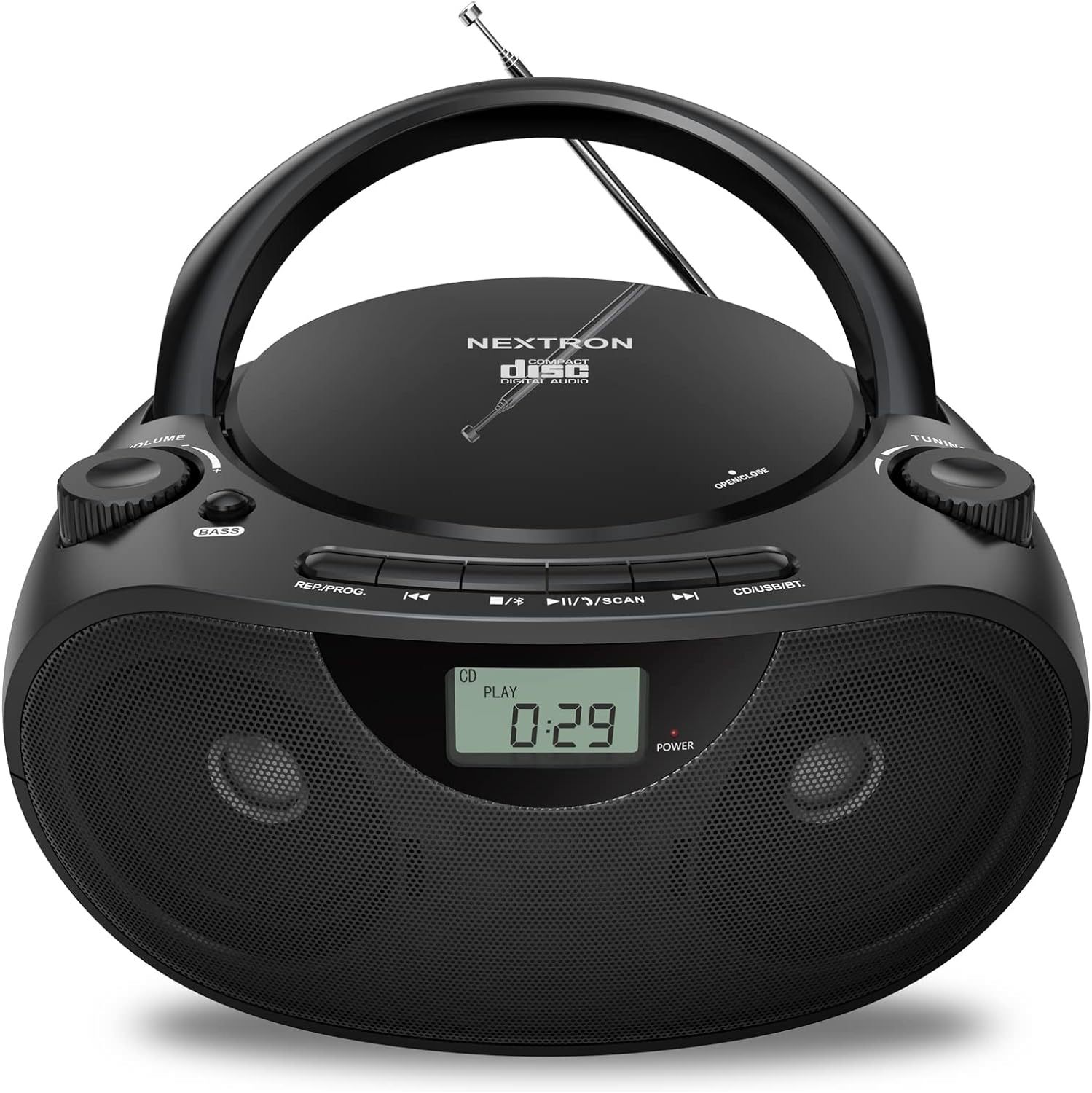Boombox CD Cassette Player Bluetooth FM Tape Portable CD player Student Learning U disk MP3 Stereo Music Player: Yellow