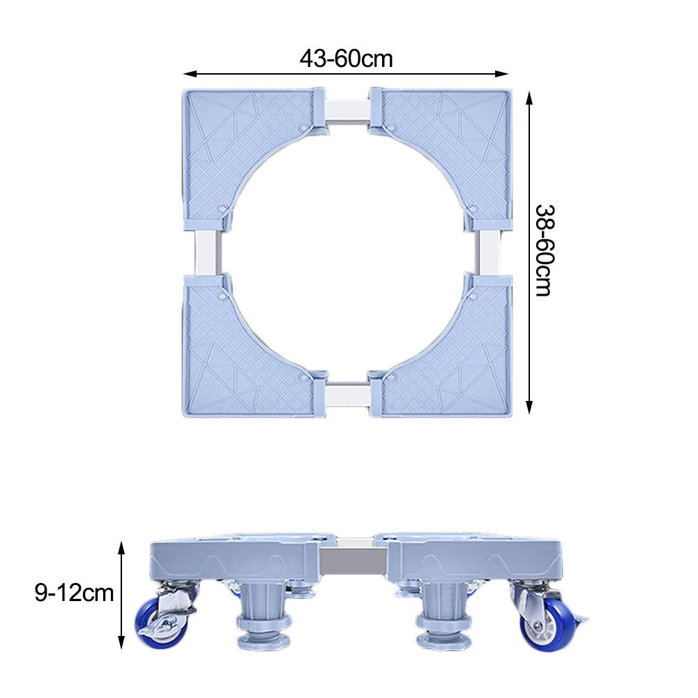Mobil ruller vaskemaskin stativ møbler dolly justerbar rustfritt stål vaskemaskin kjøleskap base oppbevaring stativ